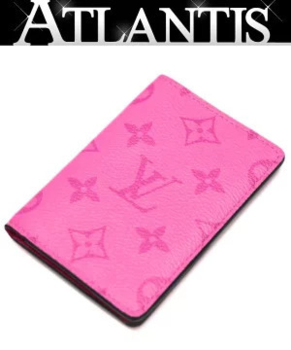 Louis Vuitton Organizer de Poche Card Case Wallet Taigarama Fuschia Pink